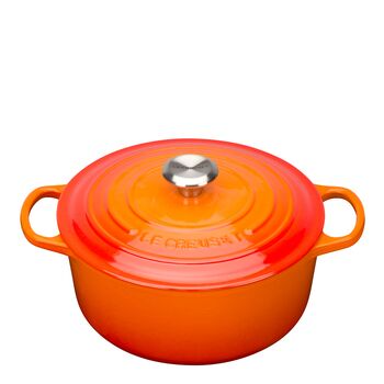 Le Creuset Signature Gjutjärnsgryta Rund 26 cm 5,3 L Orange-Holykitchen